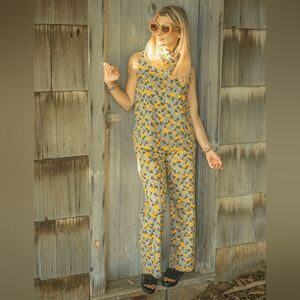 Buru Set Mod Top With Le Culottes Full Length Pants Size XL